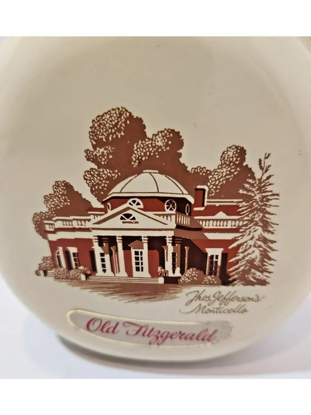 Vintage Old Fitzgerald 1849 Jefferson Monticello Decanter Bourbon Whiskey Bottle